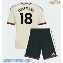 Camisa de time de futebol Manchester United Youri Tielemans #18 Replicas 3º Equipamento Infantil 2026-27 Manga Curta (+ Calças curtas)